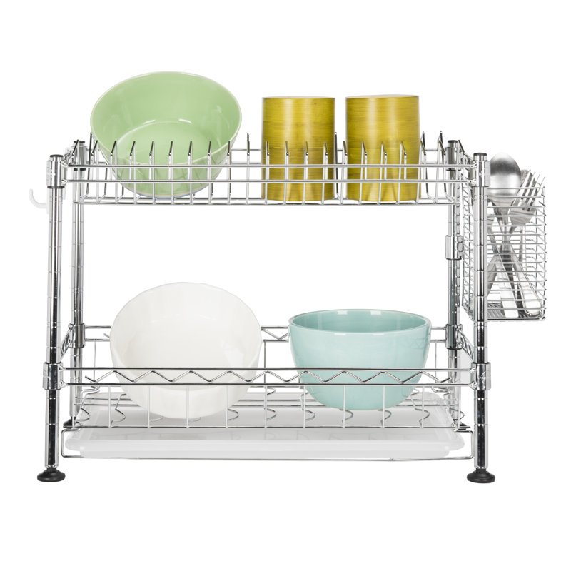Safavieh Darina Steel Adjustable 2 Tier Dish Rack & Reviews Wayfair